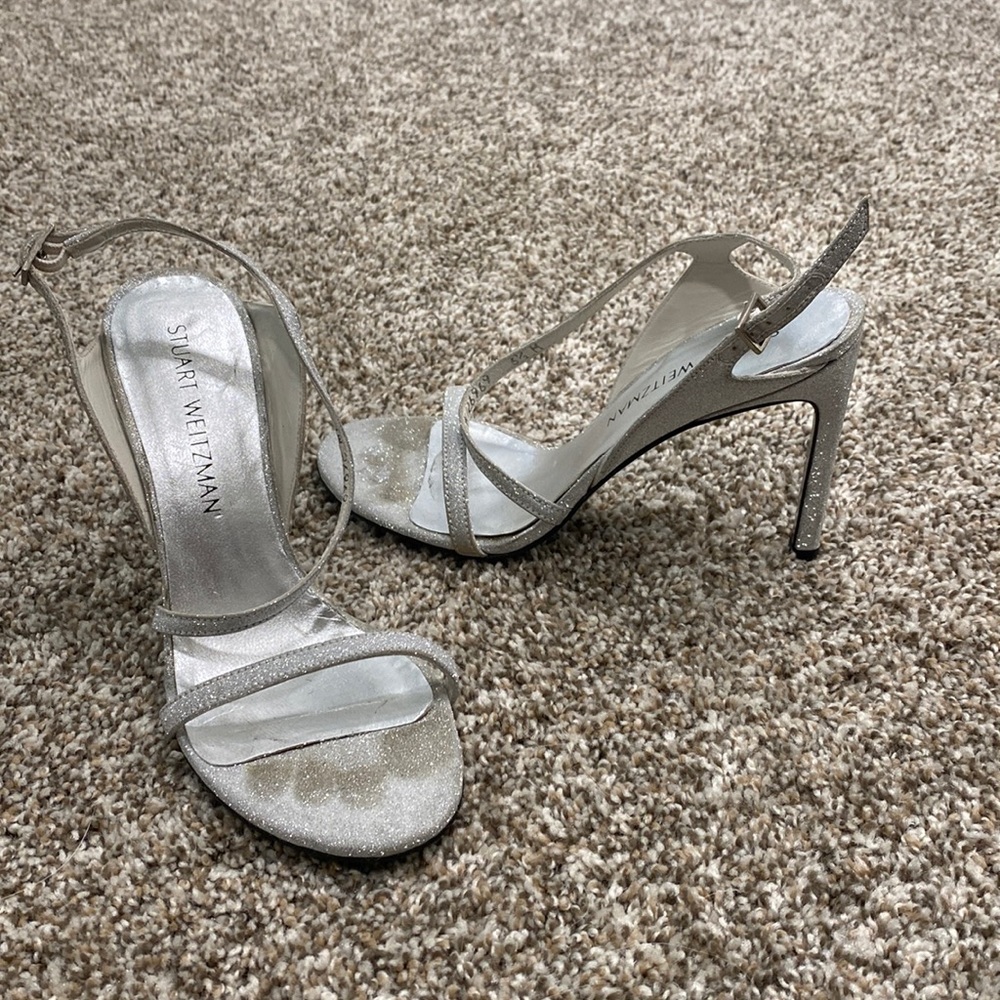 Stuart Weitzman silver shoes